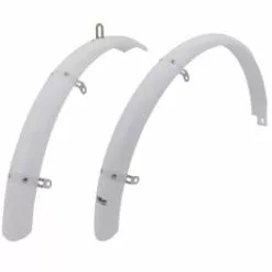 Hvide Skærmsæt 55 Mm 26" - Cykelskærme