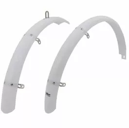 Hvide Skærmsæt 55 Mm 26" - Cykelskærme